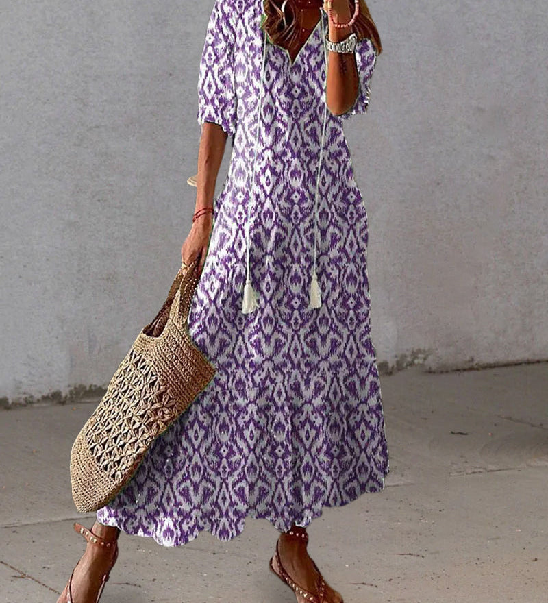 Michaela - Robe Boho avec Couverture du Ventre