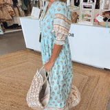 MANA | ROBE MIDI FLORALE CHIC À COL EN V