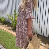 Nicola - Robe midi à manches courtes