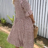 Nicola - Robe midi à manches courtes