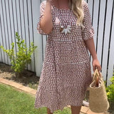 Nicola - Robe midi à manches courtes