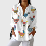 Blouse imprimée légère et colorée