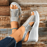 Baylie - Sandales Stylées Métalliques