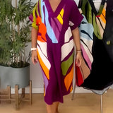 Rianna - Robe à Imprimé Abstrait