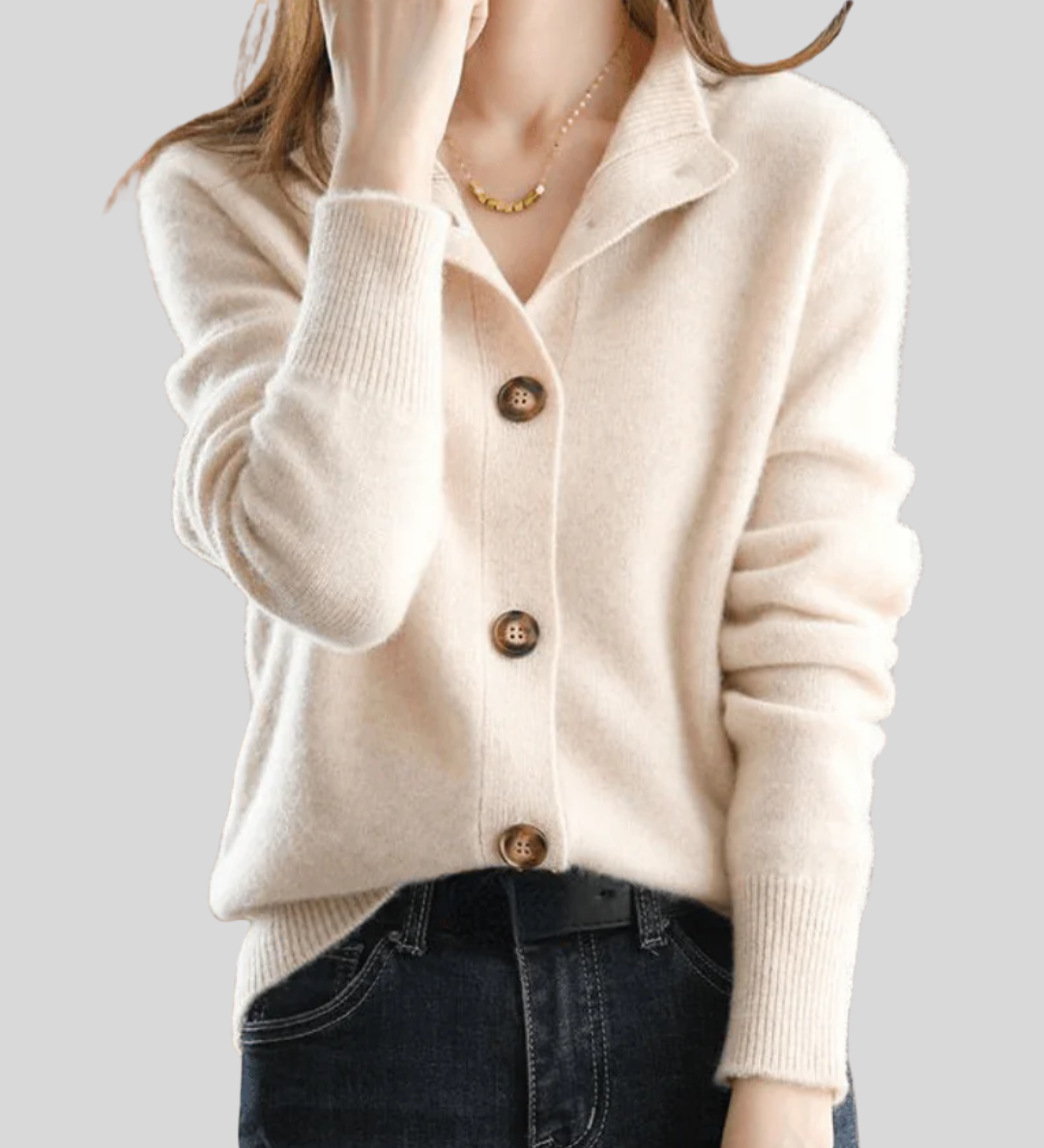 Claire | Cardigan en Cachemire Style Rétro