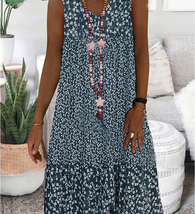 AYLA | ROBE SANS MANCHES À COL EN V