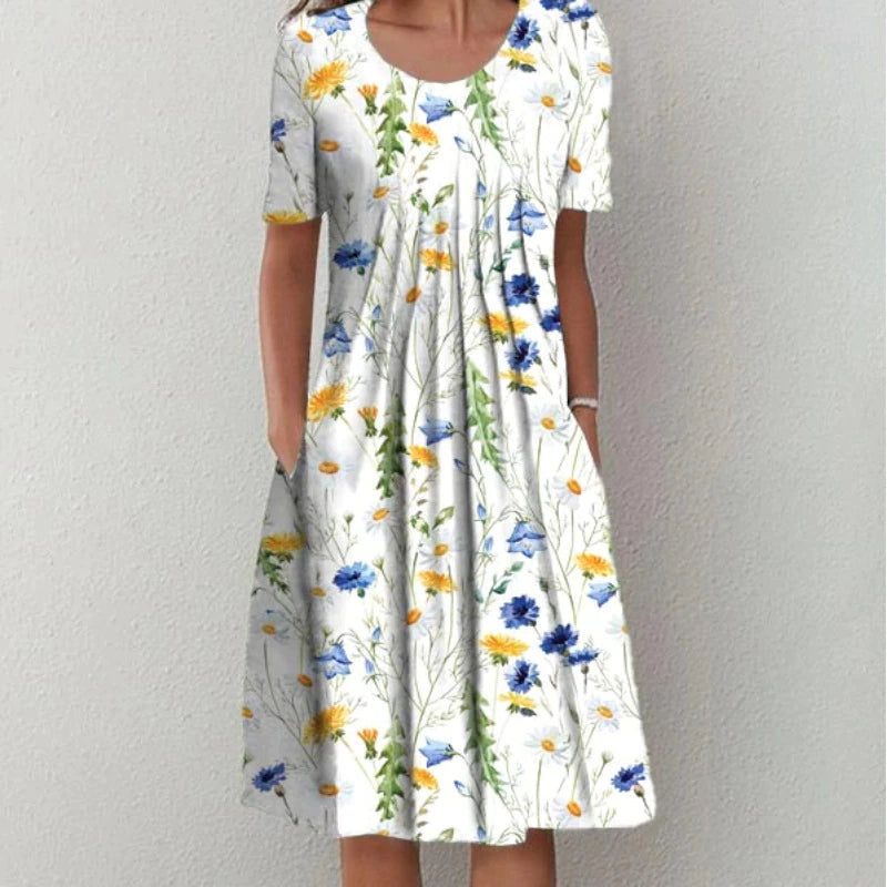 Hailey | Robe florale élégante et décontractée avec poches