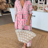 MANA | ROBE MIDI FLORALE CHIC À COL EN V