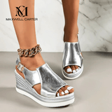 Baylie - Sandales Stylées Métalliques