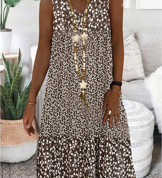 AYLA | ROBE SANS MANCHES À COL EN V