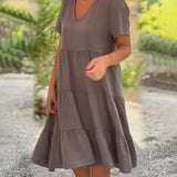 Bexley - Robe d'été décontractée à col en V