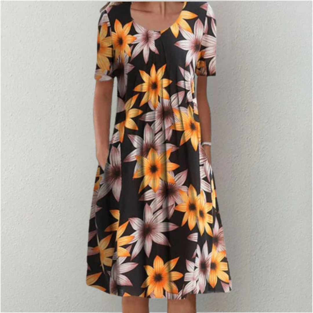 Hailey | Robe florale élégante et décontractée avec poches