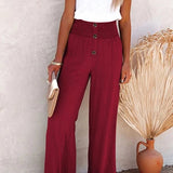 Riana - Pantalon Taille Haute Détendu