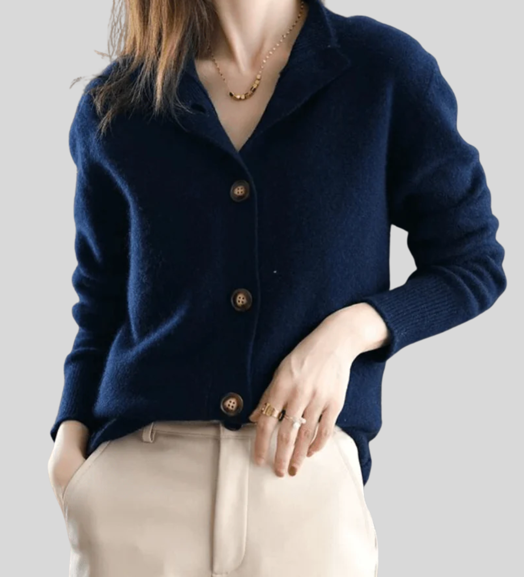 Claire | Cardigan en Cachemire Style Rétro