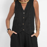Aira - Ensemble Gilet Boutonné & Pantalon Large