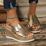 Baylie - Sandales Stylées Métalliques