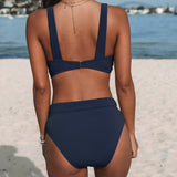 Claire | Maillot de bain uni à taille haute