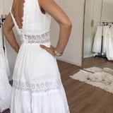 Circe - Robe Camisole en Dentelle à Col V