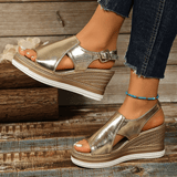 Baylie - Sandales Stylées Métalliques