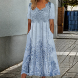 INDIGO | ROBE MIDI FLORALE ÉLÉGANTE