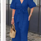 LYNORA | ROBE MIDI ÉLÉGANTE À ENCOLURE EN V