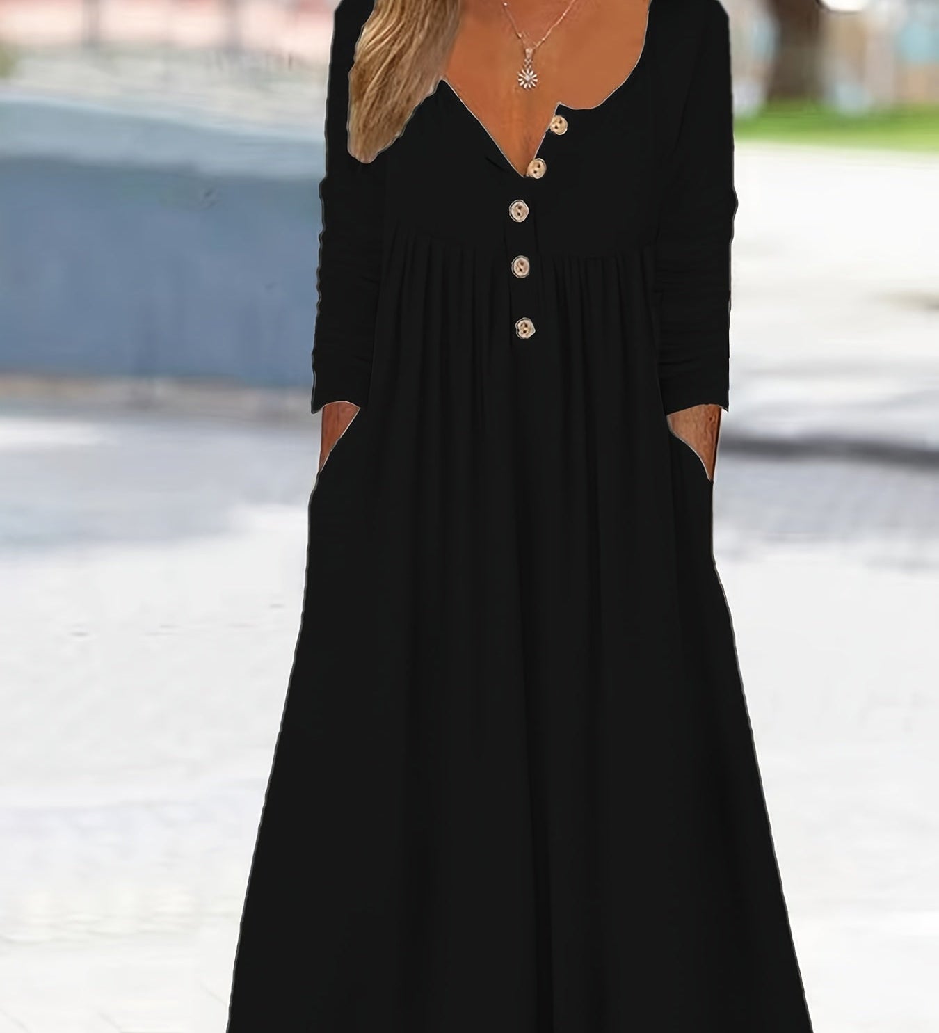 ZARA | ROBE MIDI À BOUTONS SUR LE DEVANT