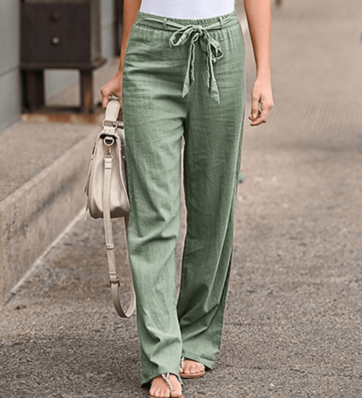 Joleen - Pantalon Détente Femme Avec Cordon Et Taille Élastique