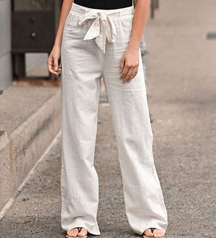 Joleen - Pantalon Détente Femme Avec Cordon Et Taille Élastique