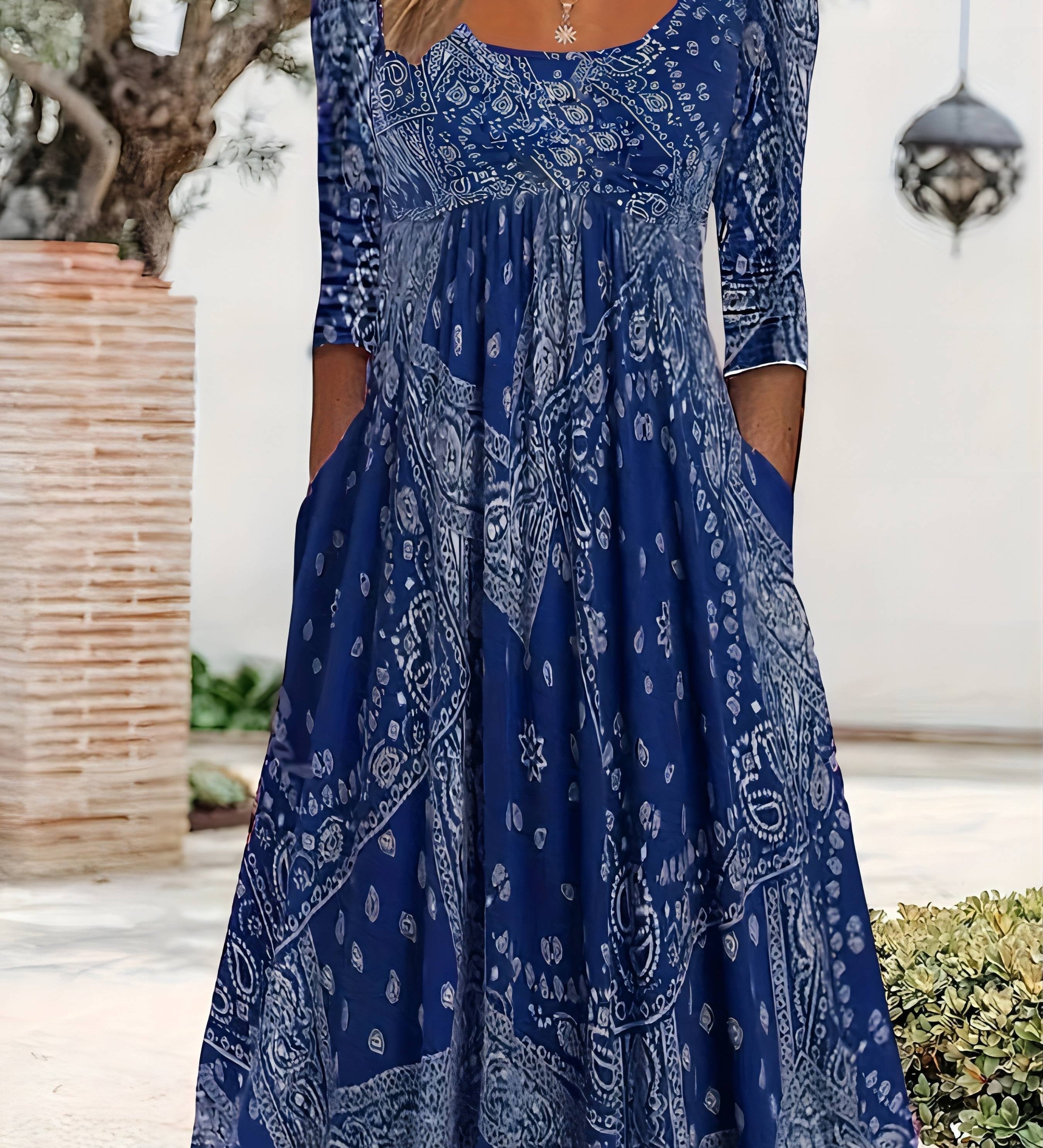 ELOWEN | ROBE MIDI À MANCHES LONGUES CASUAL