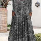 ELOWEN | ROBE MIDI À MANCHES LONGUES CASUAL