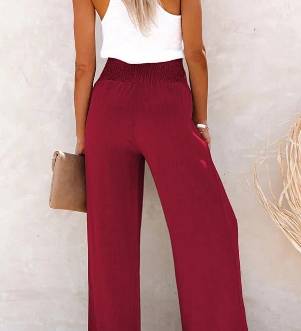 Riana - Pantalon Taille Haute Détendu