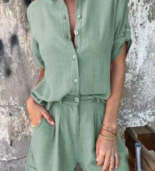Melda - Ensemble Boutonné Aéré