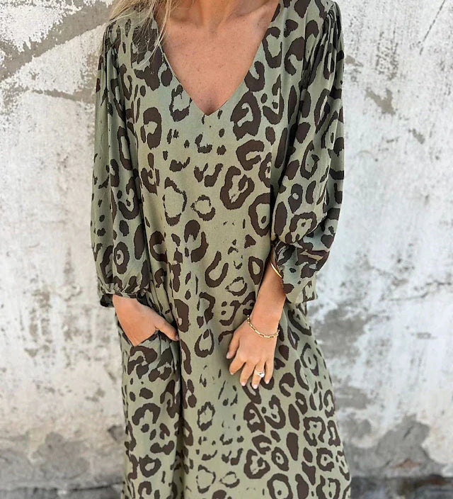 Jessa - Robe Maxi Léopard
